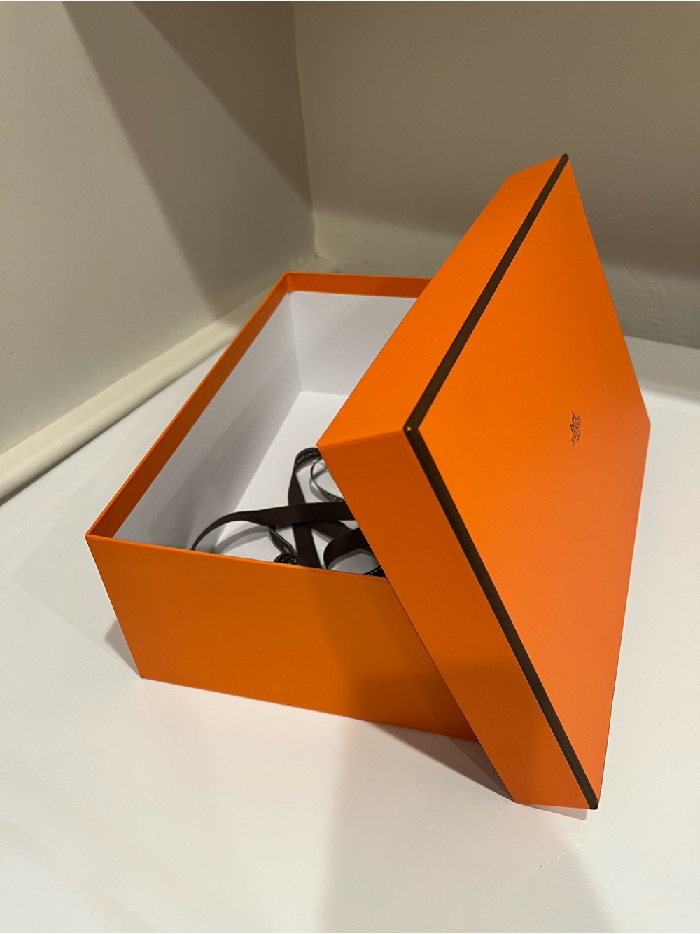 Hermes shoe box Box with Ribbon